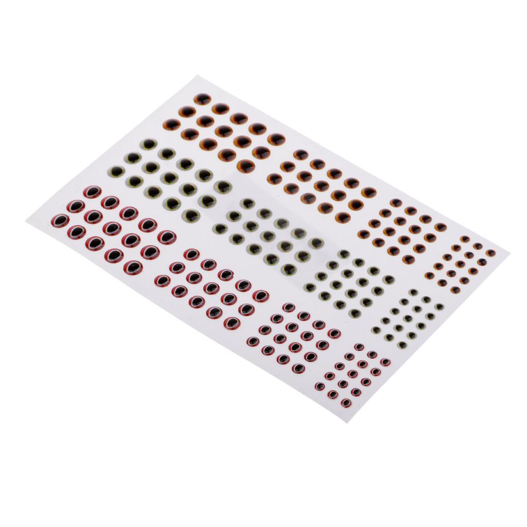 183pcs/pack Fishing Lure Eyes 3D Holographic Eyes Fly Tying Jigs Crafts DIY