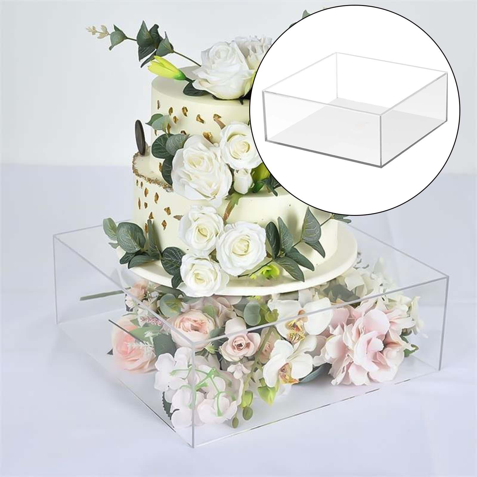 Cake Display Stand Square Acrylic Cake Stand for Party Favors Gifts Birthday