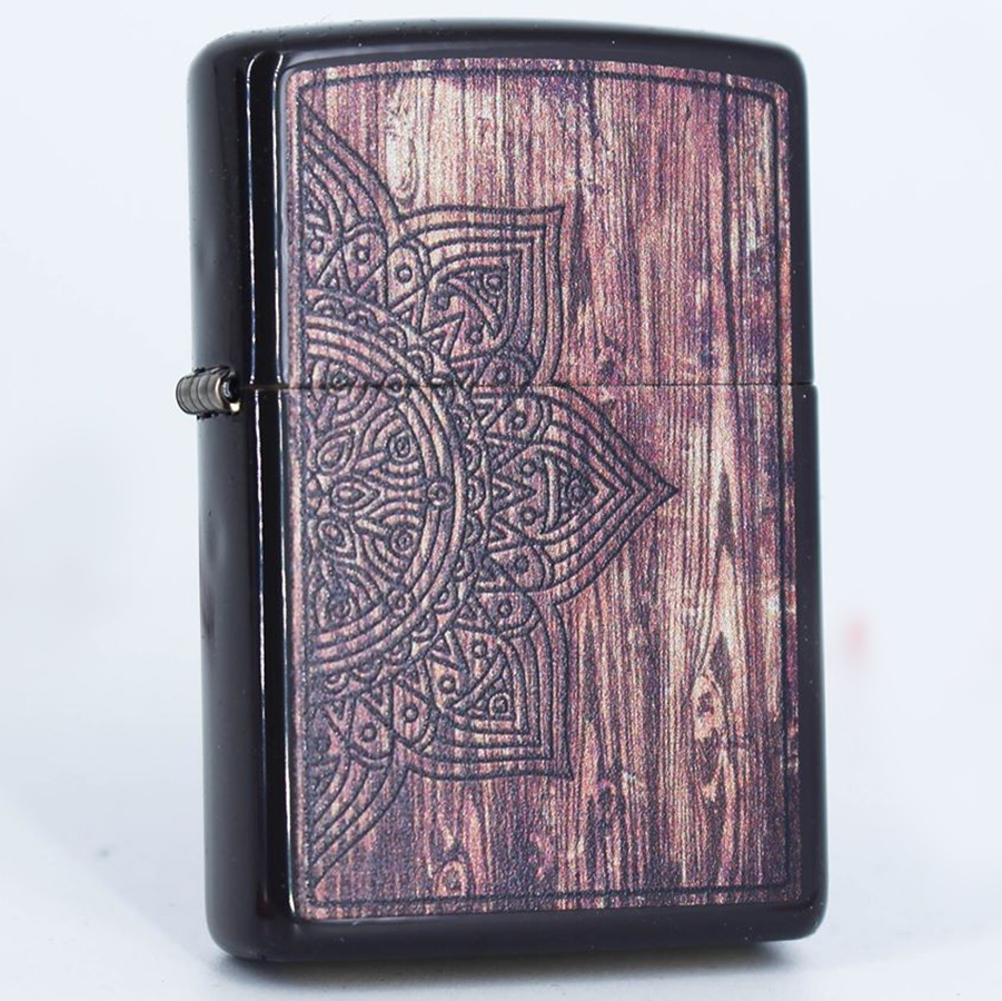 Bật Lửa Zippo 49184 – Zippo Wood Mandala Design Brown