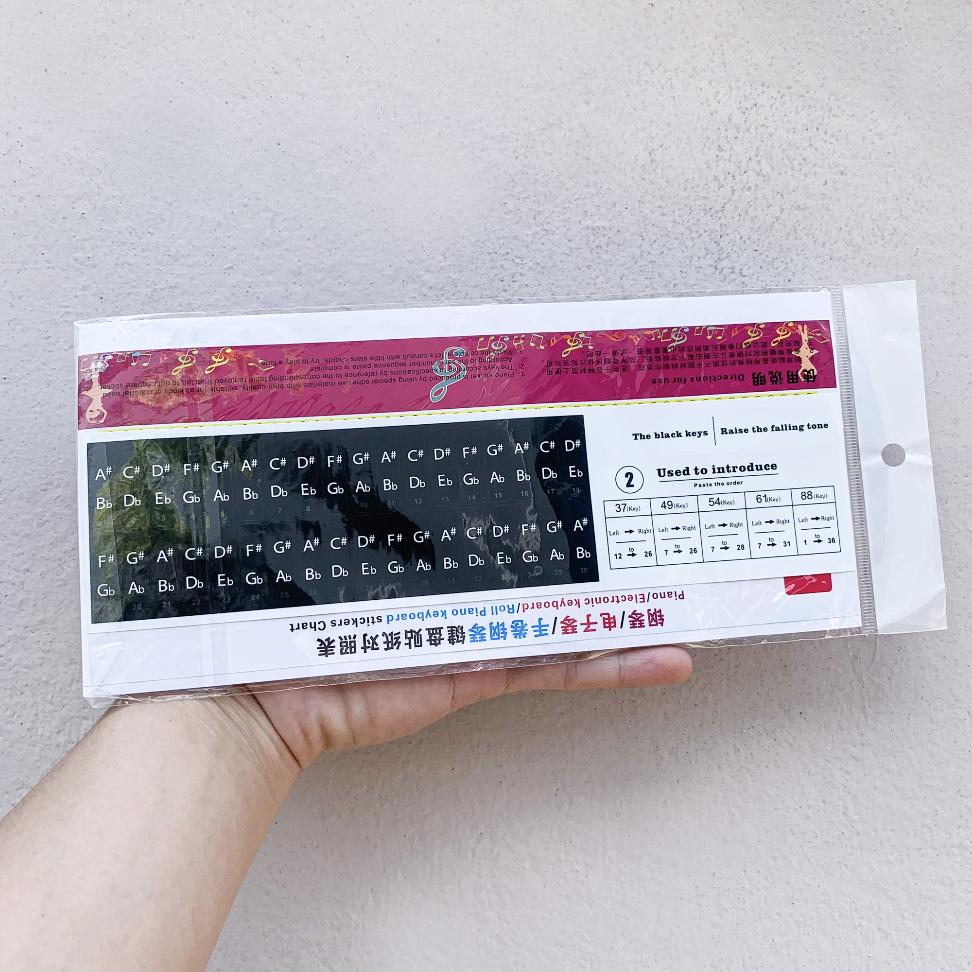 Miếng dán nốt nhạc trên đàn Piano, Organ | Piano Sticker - Decal |