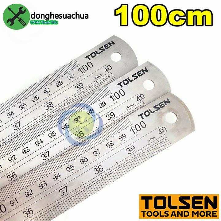 Thước lá 1000mm Tolsen 35030 kích thước 1000mm x 32mm x 1.5mm