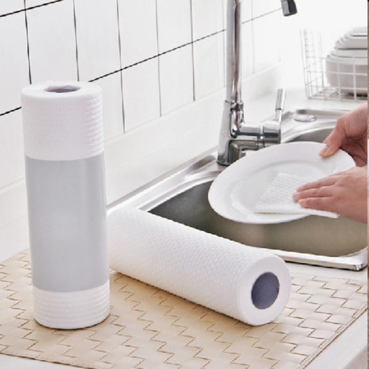 Cuộn 50 giấy lau Lazy Rag không bị xù có thể tái sử dụng