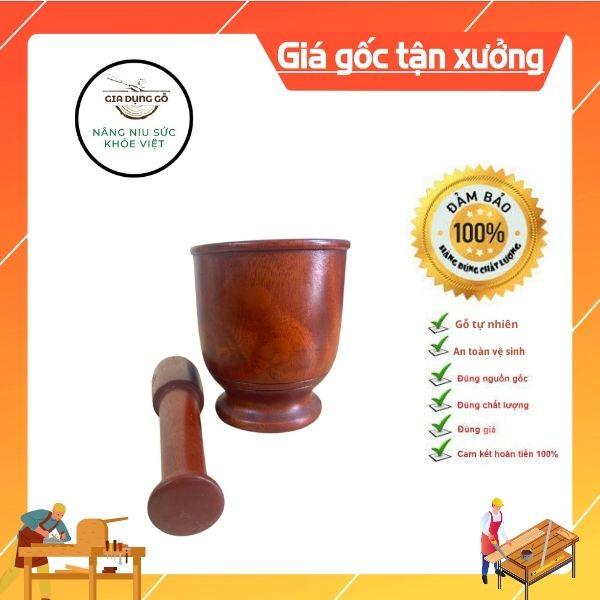 Bộ chày cối gỗ - chày cối giã cua,tỏi,hành,các loại hạt siêu tiện dụng - Đồ Dùng Bằng Gỗ 68