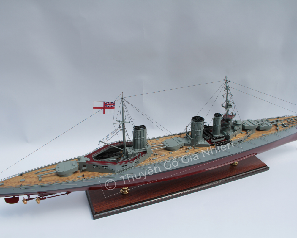 Mô Hình Thuyền Gỗ Trang Trí Phong Thủy Dạng Thuyền Chiến HMS QUEEN MARY Chính Hãng, Hàng Xuất Khẩu Chất Lượng Cao