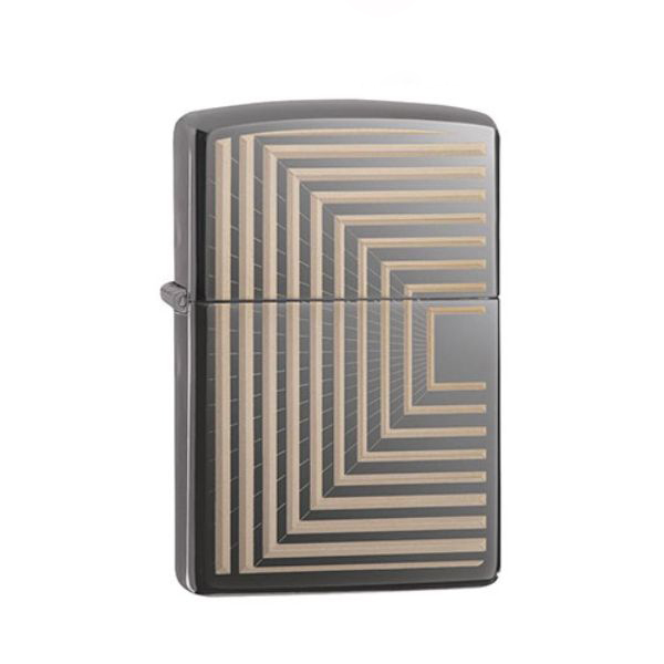 Bật Lửa Zippo 49071 – Zippo Boxed Lines Design Black Ice