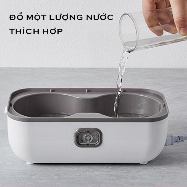 Hộp Cơm Cắm Điện LUNCHBOX - Hộp Cơm Văn Phòng 2 Tầng 4 Bát Inox, Nấu Chín, Hâm Nóng Và Giữ Nhiệt Tốt