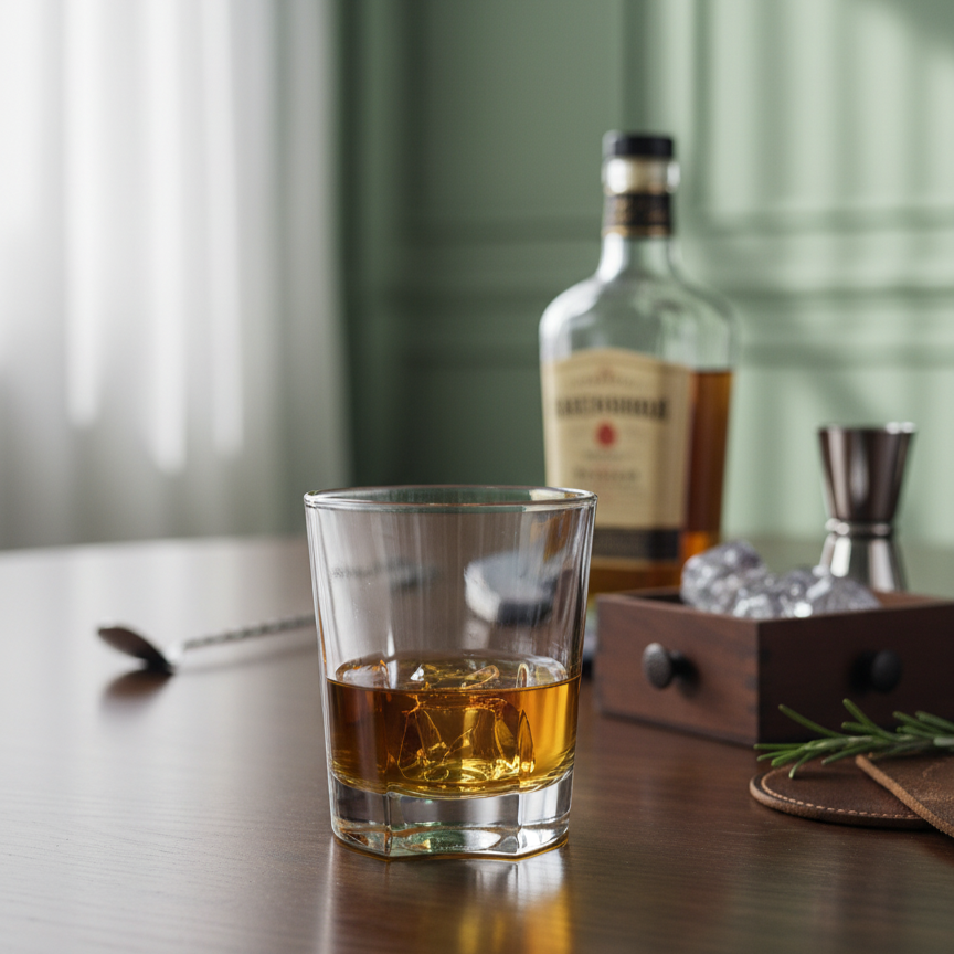 Ly Thủy Tinh Whisky - Indented Base | 270ml | [LYNOIR_LY051