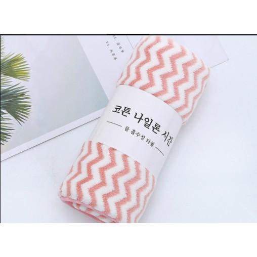 KHĂN MẶT LÔNG CỪU 30x50CM KHĂN LAU MẶT LÔNG CỪU VÂN KẺ SỌC