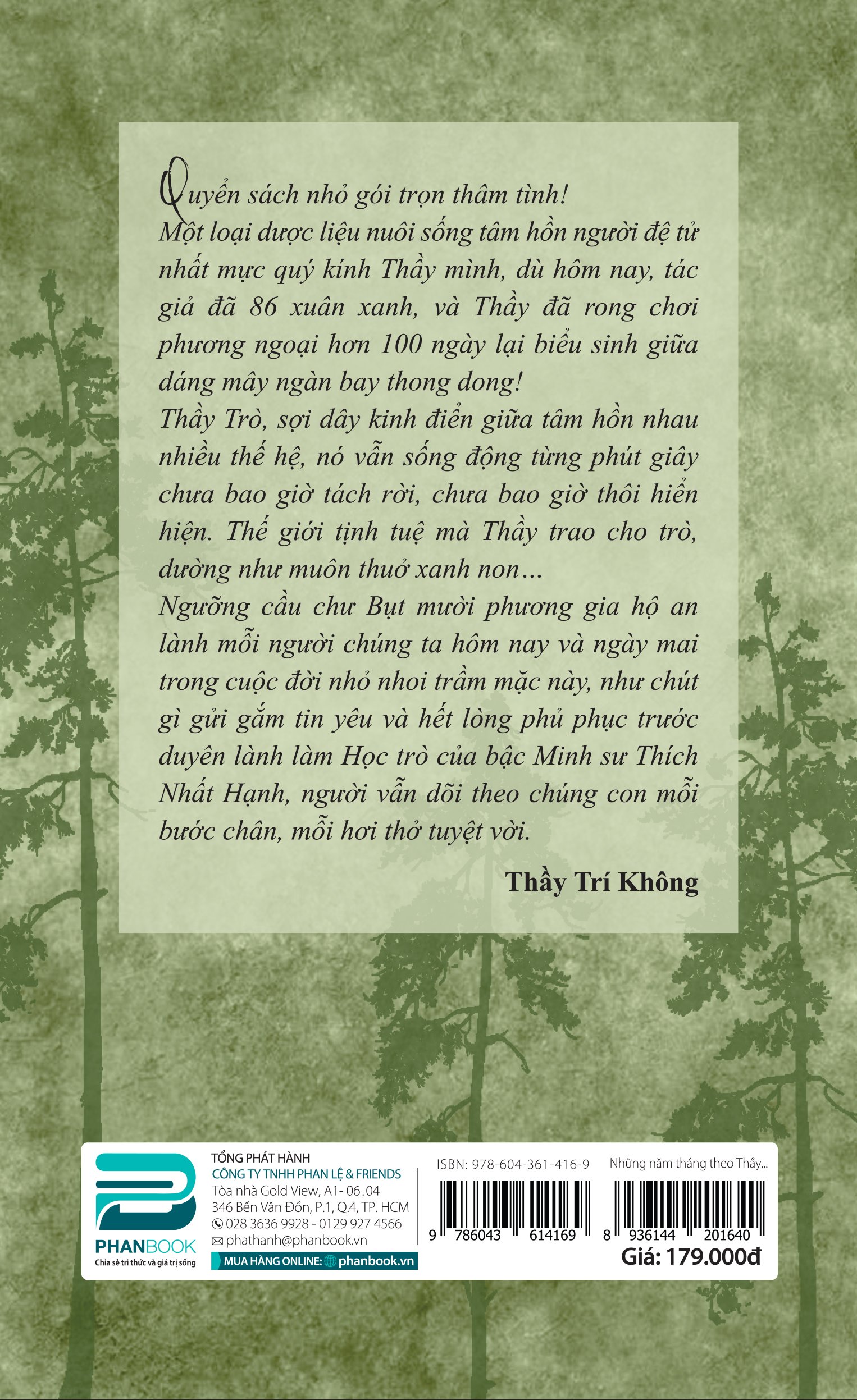 Những năm tháng theo thầy (Hồi ký thời gian thị giả Thiền sư Thích Nhất Hạnh - Thầy Trí Không)