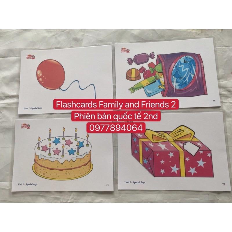 Flashcards Famly and Friends 2- 2nd -156 thẻ in 2 mặt ép plastics