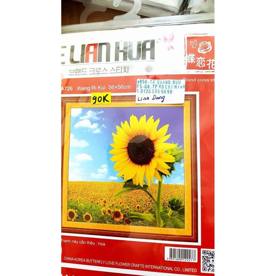 Tranh thêu HOA HƯỚNG DƯƠNG-A726 -56*56cm