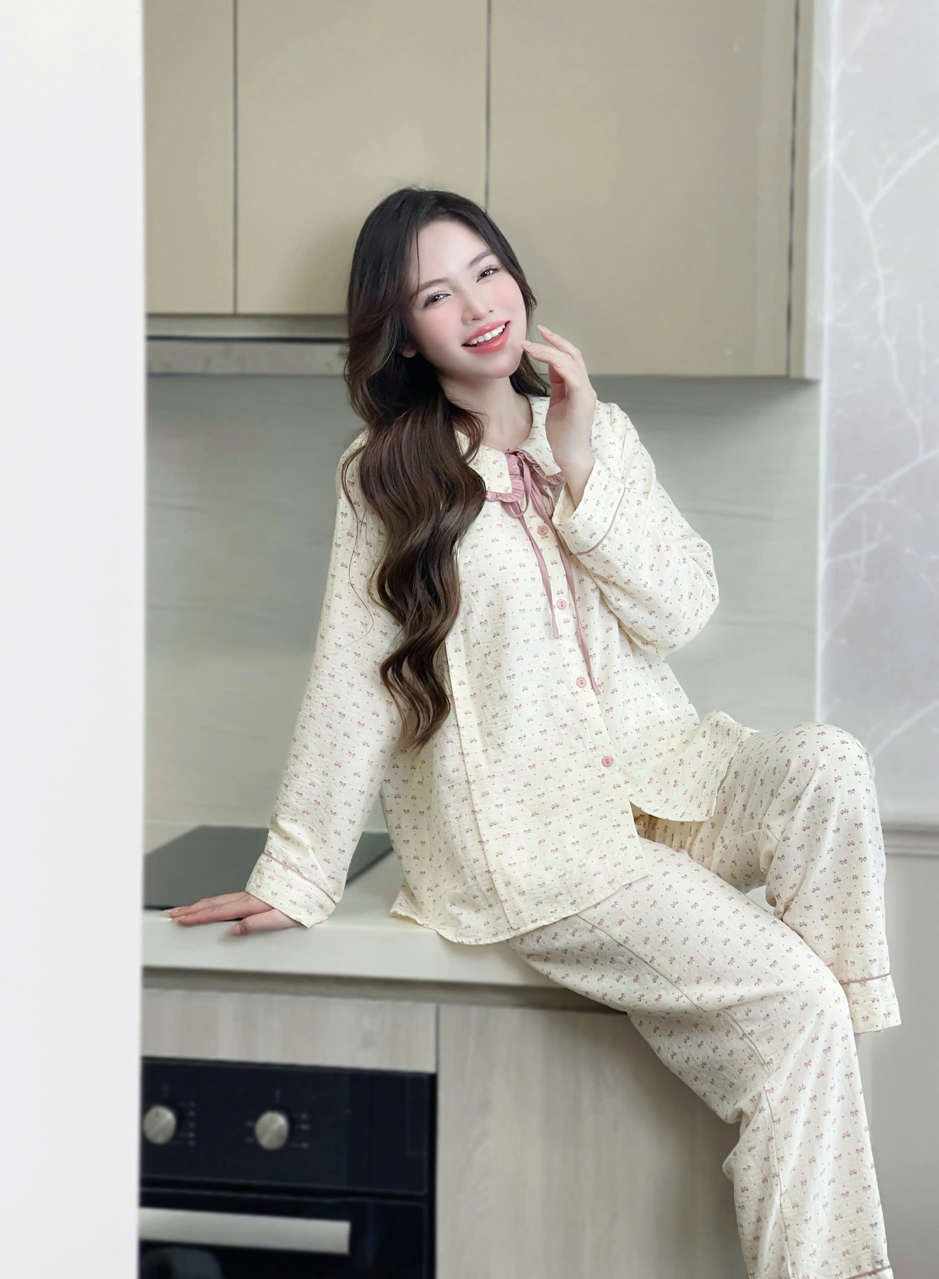 Bộ bầu mặc nhà và sau sinh đũi cao cấp mềm nhẹ mát áo có khóa dọc bé ti và quần chun chỉnh bụng