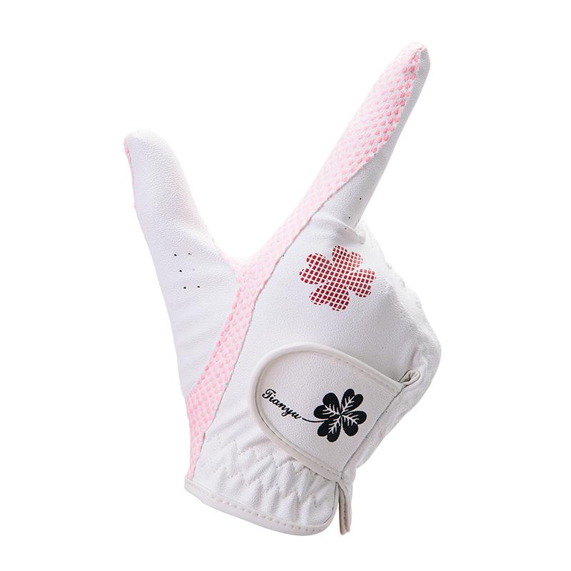 Găng tay clocling của phụ nữ ttygj với găng tay câu cá bằng da PU với găng tay golf chống trượt hạt silica gel Color: Blue Size: 21