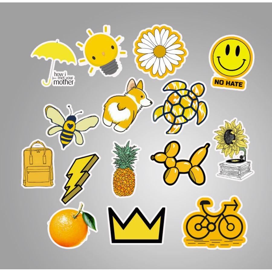 Sticker dán cao cấp CHỦ ĐỀ VÀNG Cực COOL ms#64