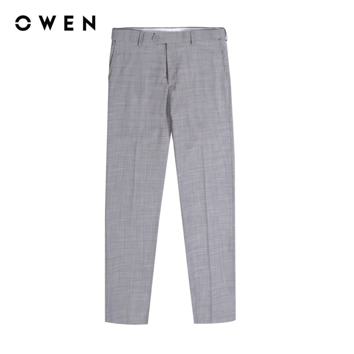 OWEN - Quần âu nam Owen Slimfit có cạp tăng đơ co dãn màu XÁM GHI