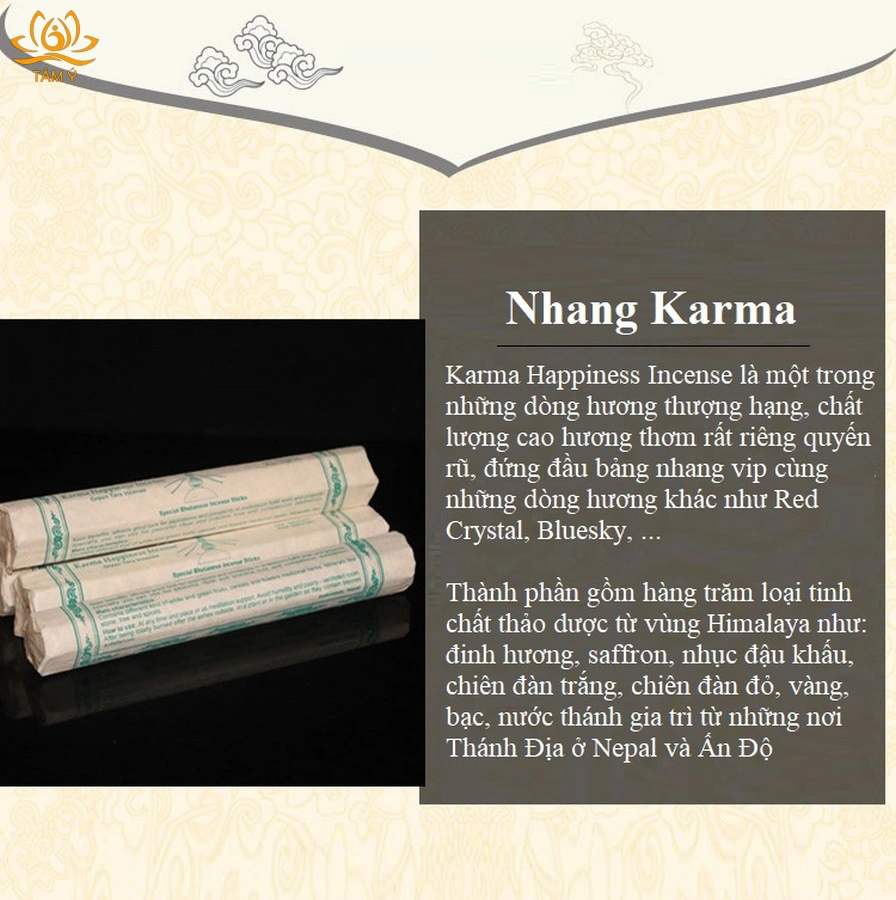Nhang/hương KARMA HAPPINESS bản hộp cứng và Karma Happiness Green Tara bản vỏ mềm