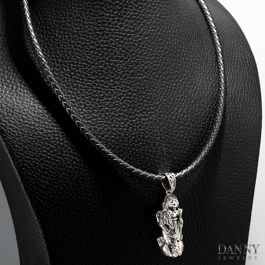 Vòng Cổ Danny Jewelry Da Tổng Hợp Khóa Bạc 925 Xi Bạch Kim CI4G001