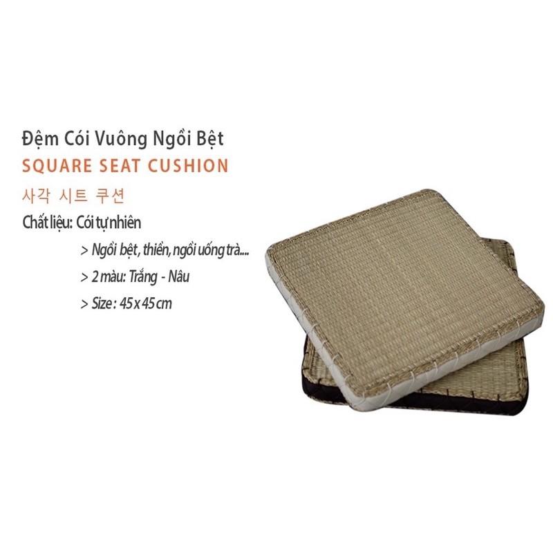 (Xưởng SX)-Đệm cói 40*40*5cm ngồi bệt dùng cho các quán cafe, nhà hàng, lót ghế mây, trong gia đình, văn phòng giá tốt