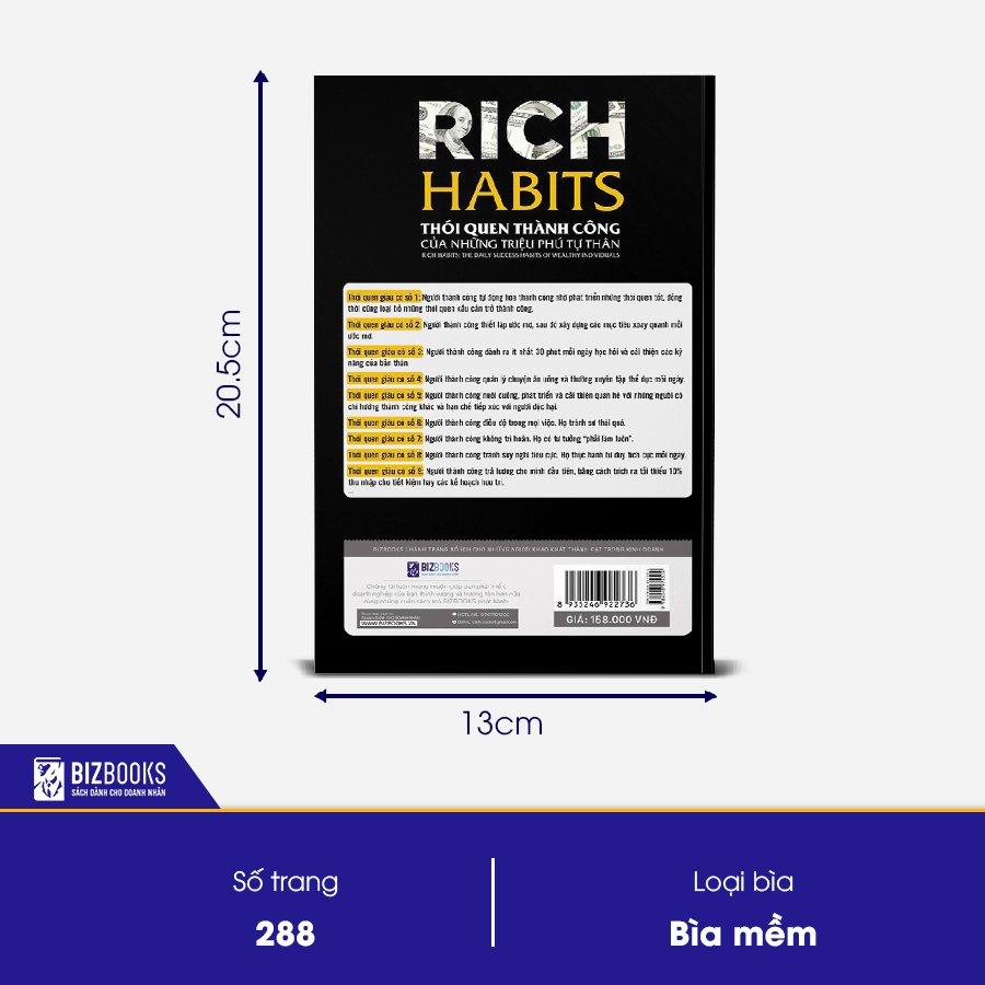 BIZBOOKS - Sách Rich Habits - Thói quen thành công của những triệu phú tự thân