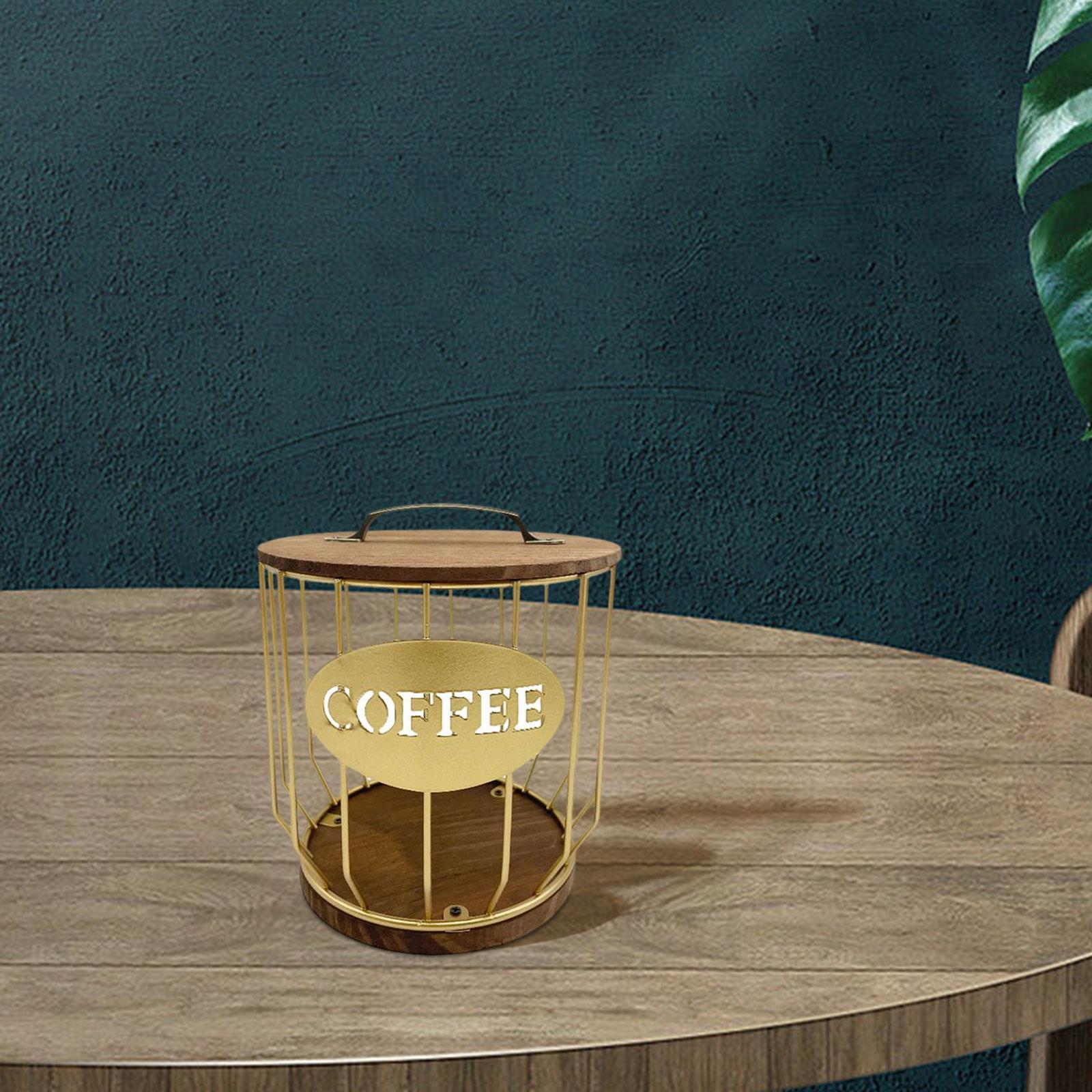 Coffee Pod Holder Storage Organizer Container for Coffee Bar Decor Counter