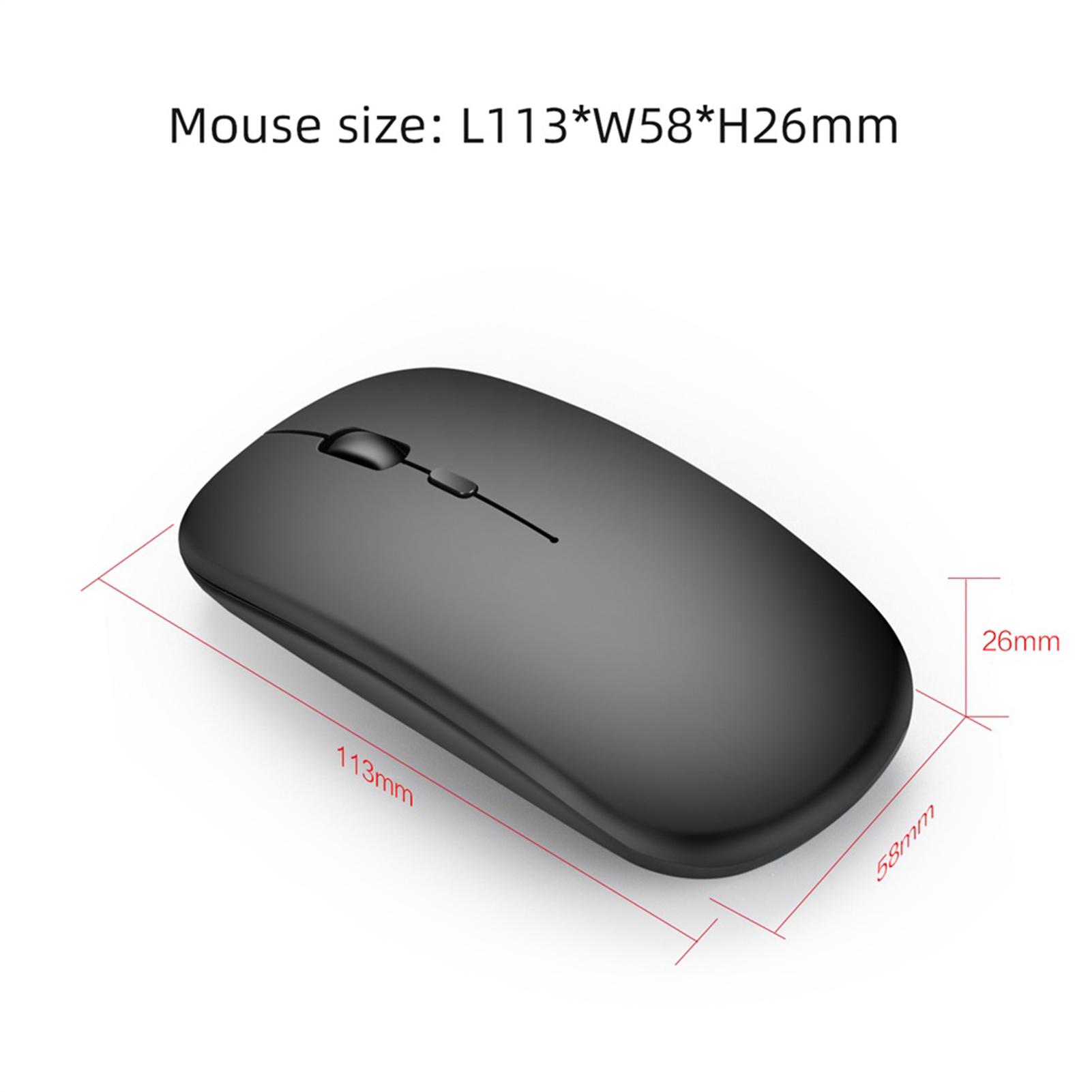 HXSJ M90 Dual Mode Wireless Mouse BT5.0 2.4G Optical Mouse Ergonomic Rechargeable Mice 1600DPI