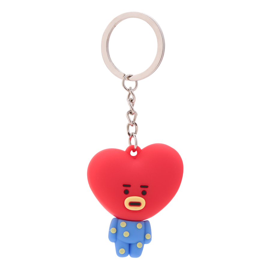 Móc Khóa Nhựa Hình Nhân Vật BTS BT21 - Đầu Tim Tata