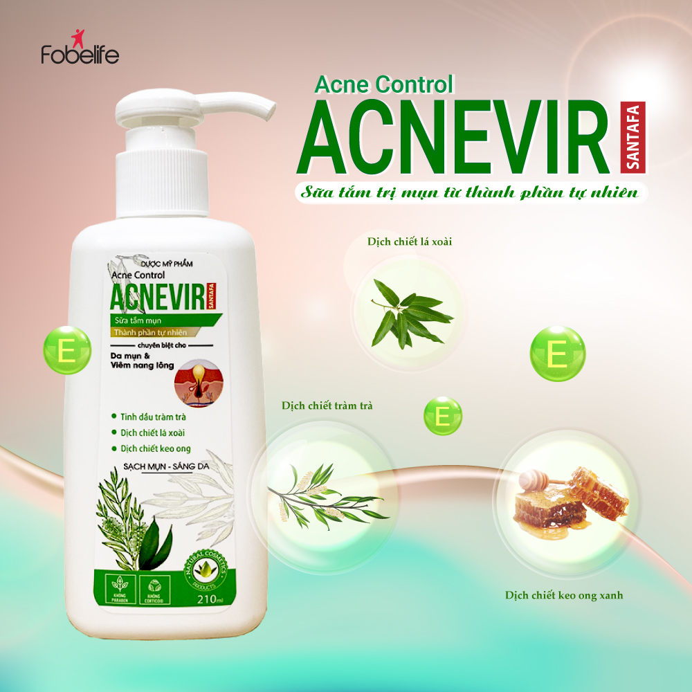 Sữa Tắm Chuyên Biệt Cho Mụn Lưng Mông Ngực Acnevir ( Chai 210ml )