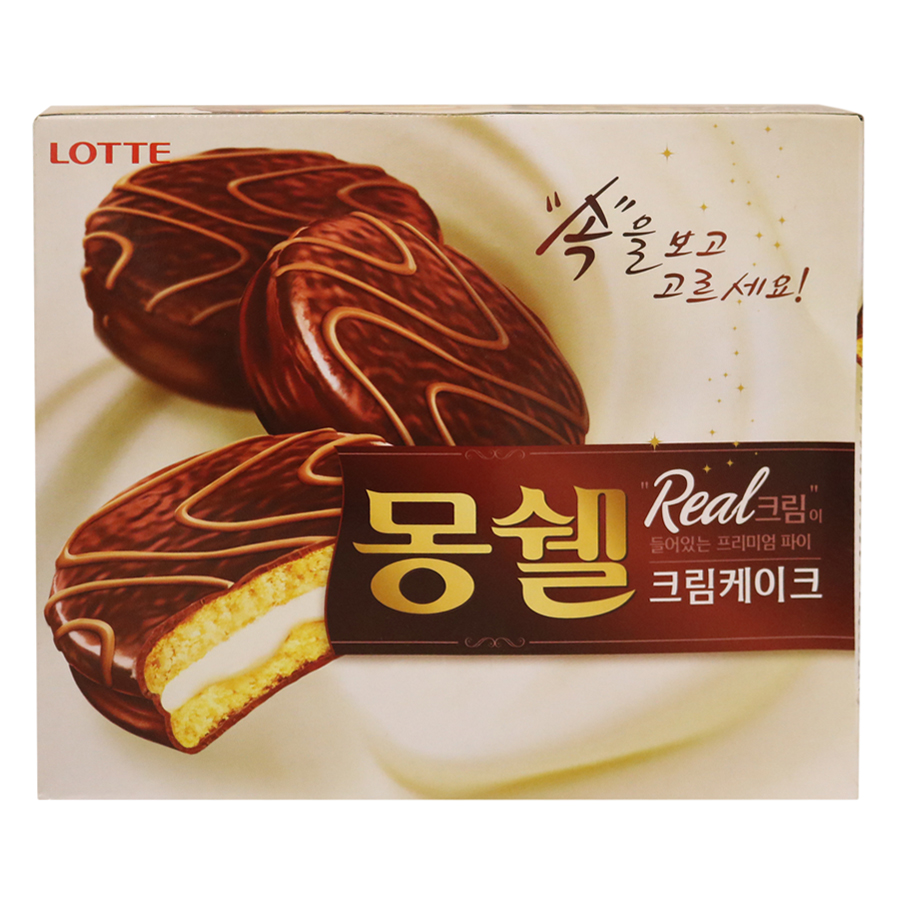 Bánh Xốp Nhân Kem Nhập Khẩu Hàn Quốc Mongswell Lotte