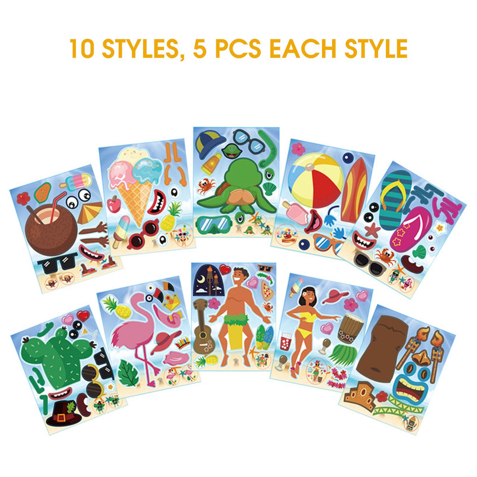Set 50 Miếng Sticker Trang Trí Cho Trẻ Em Sáng Tạo