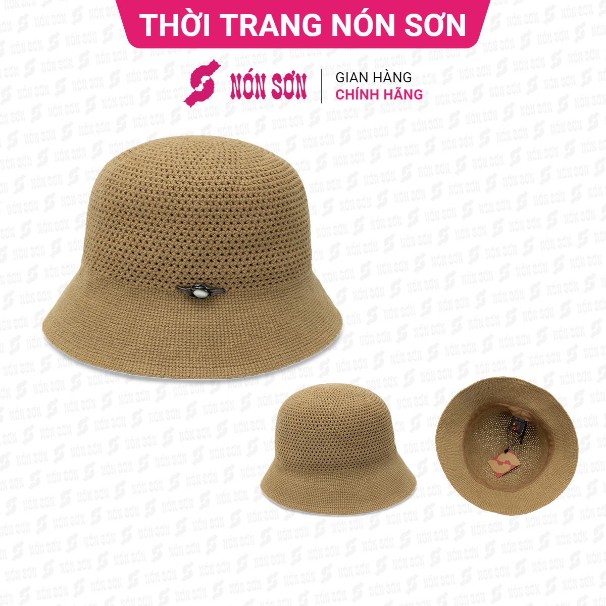 Mũ vành đan tay cao cấp NÓN SƠN chính hãng ĐH132-NU1