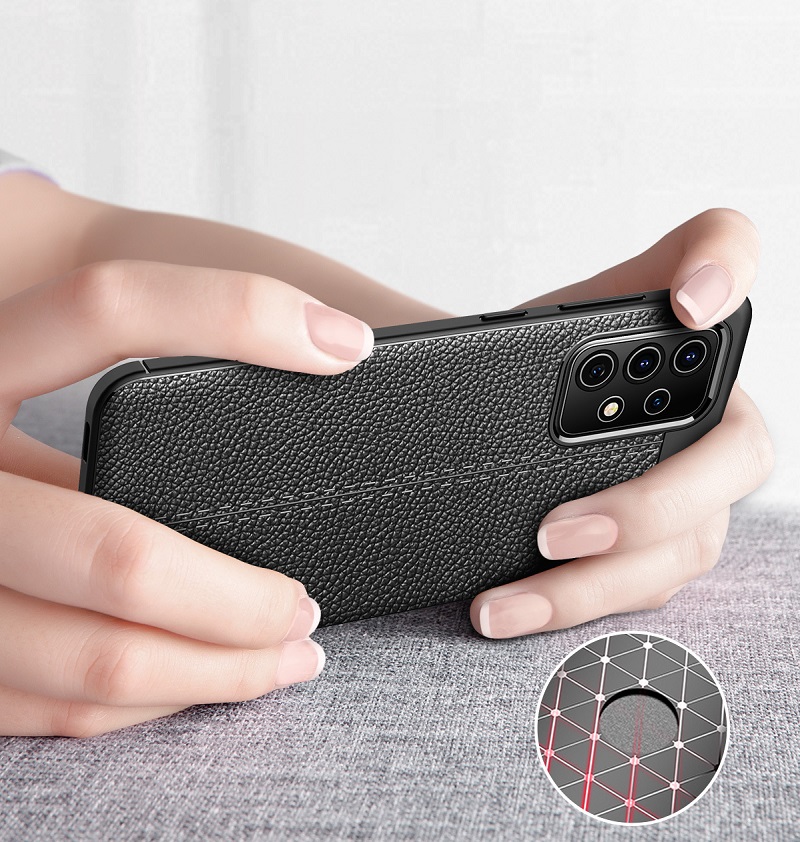 Ốp lưng dành cho Samsung Galaxy A52 silicon giả da, chống sốc chính hãng Auto Focus