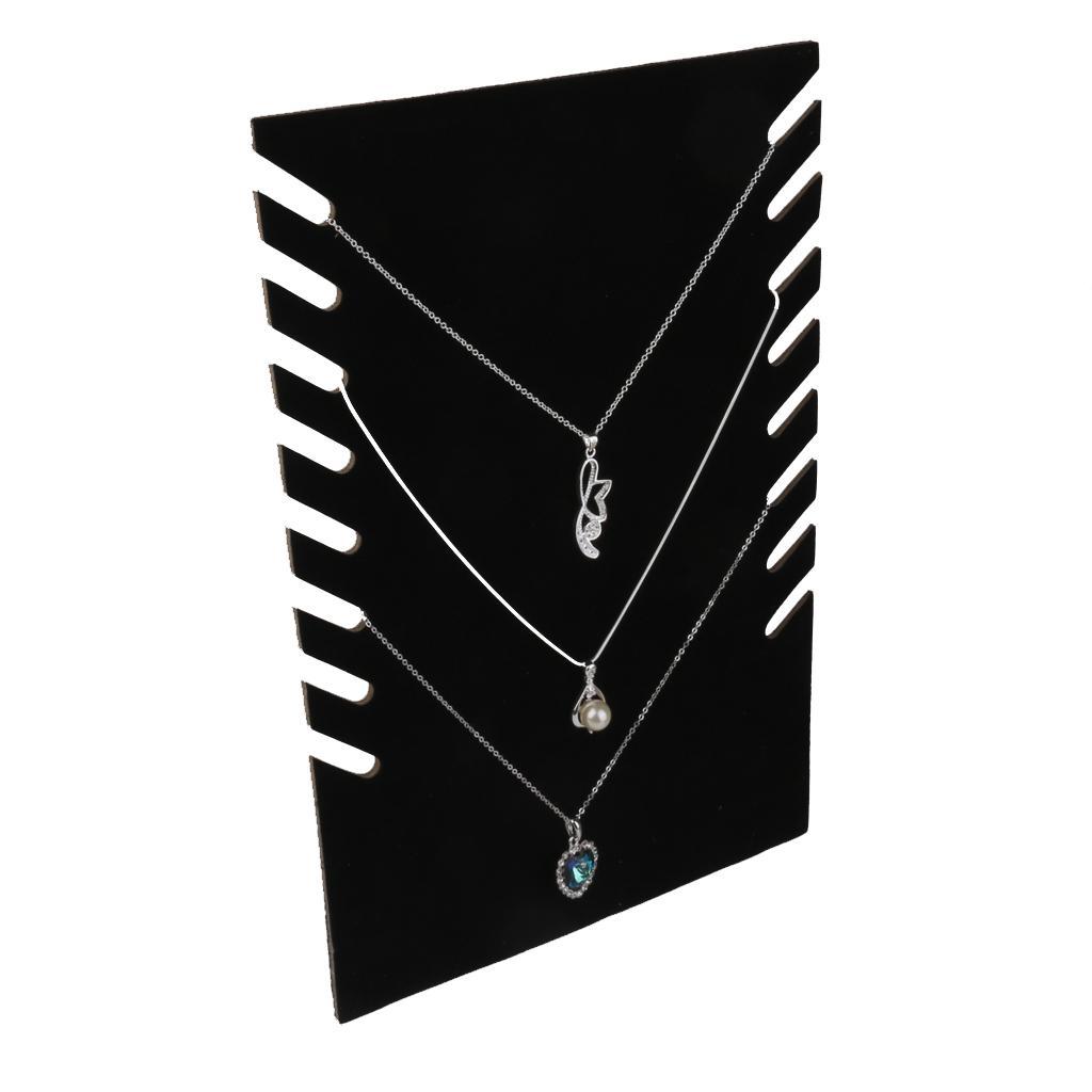 Velvet Necklace Pendant Chain Stand Jewellery Holder Rack Shop Display Bust