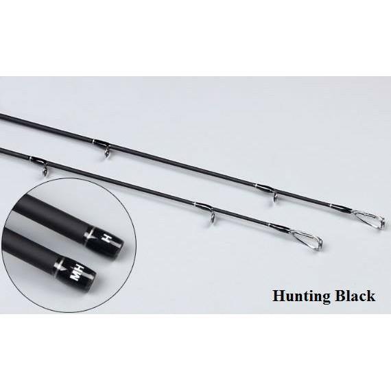 Bộ cần câu lure máy đứng hunting black cao cấp, máy câu expert full kim loại