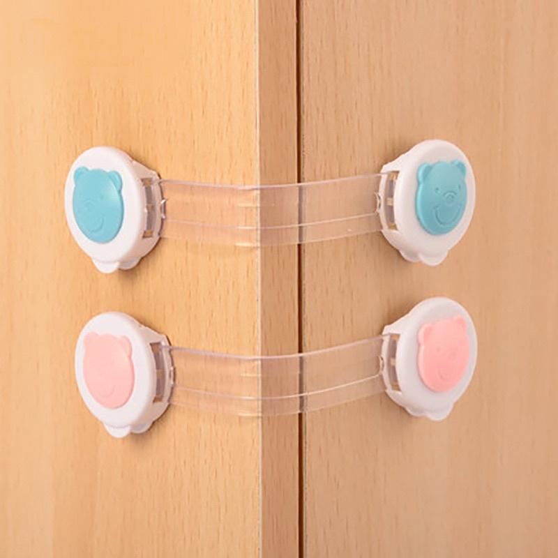 Khoá cài tủ lạnh, tủ đồ, tủ ngăn kéo thông minh bảo vệ an toàn cho bé - Dây khoá tủ lạnh, chốt tủ an toàn cho bé