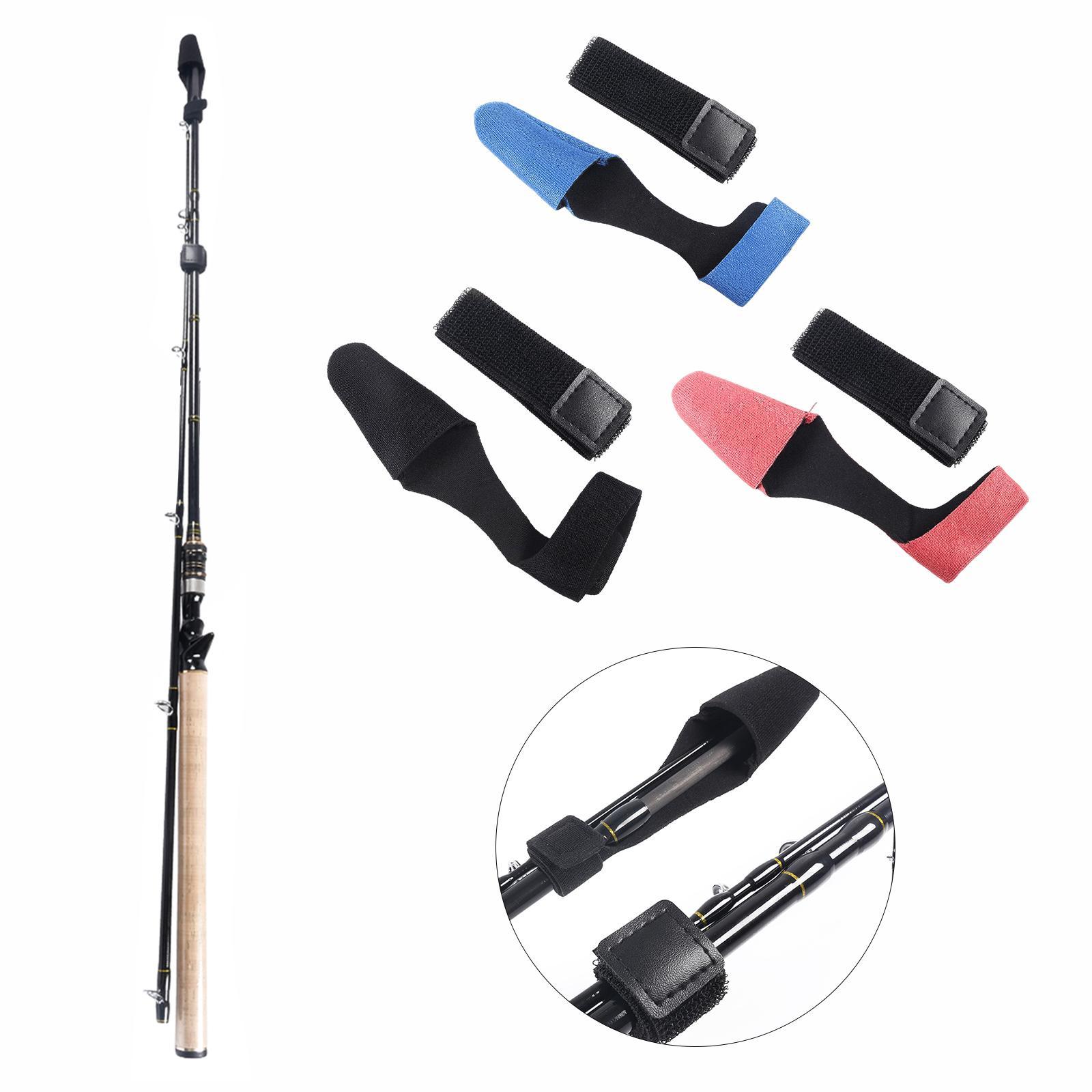 Fishing Rod Tip Cover and Tie Fastener Protector Holder Belt Wrapping Guard