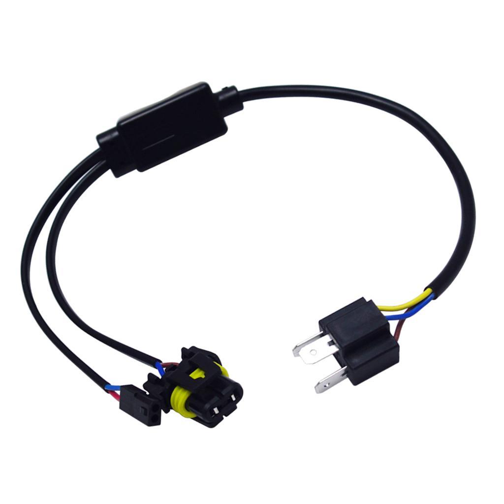 2X Light Bulbs Lamp Wiring Controllers Relay Harness Cable for 9003