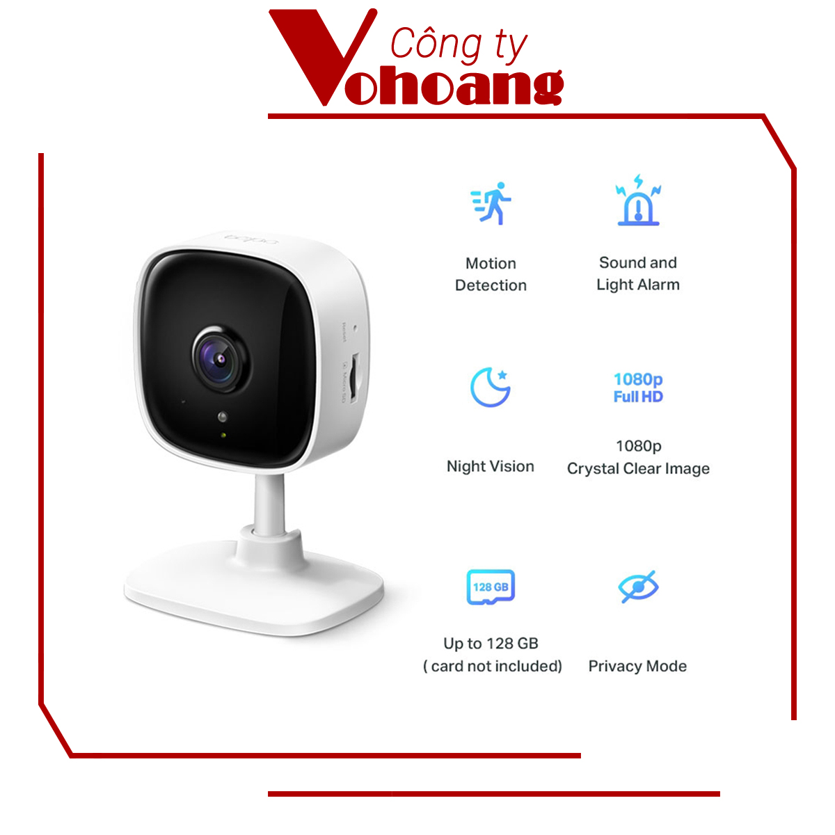 Camera Wi-Fi TP-Link Tapo TC60 Độ Phân Giải FullHD 1080P - Hỗ Trợ Hệ Thống Báo Động - Tích Hợp Micro Đàm Thoại - Hàng Chính Hãng