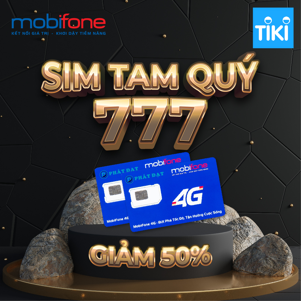 Sim Tam Quý 777 chính hãng Mobifone [giảm 50%]