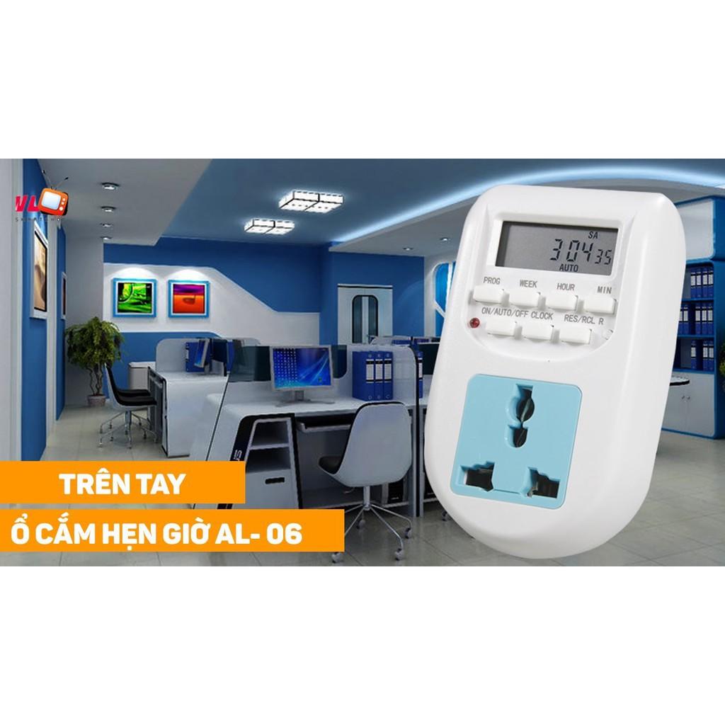 Ổ cắm hẹn giờ điện tử bật tắt thiết bị 220V - 10A (AL-06)