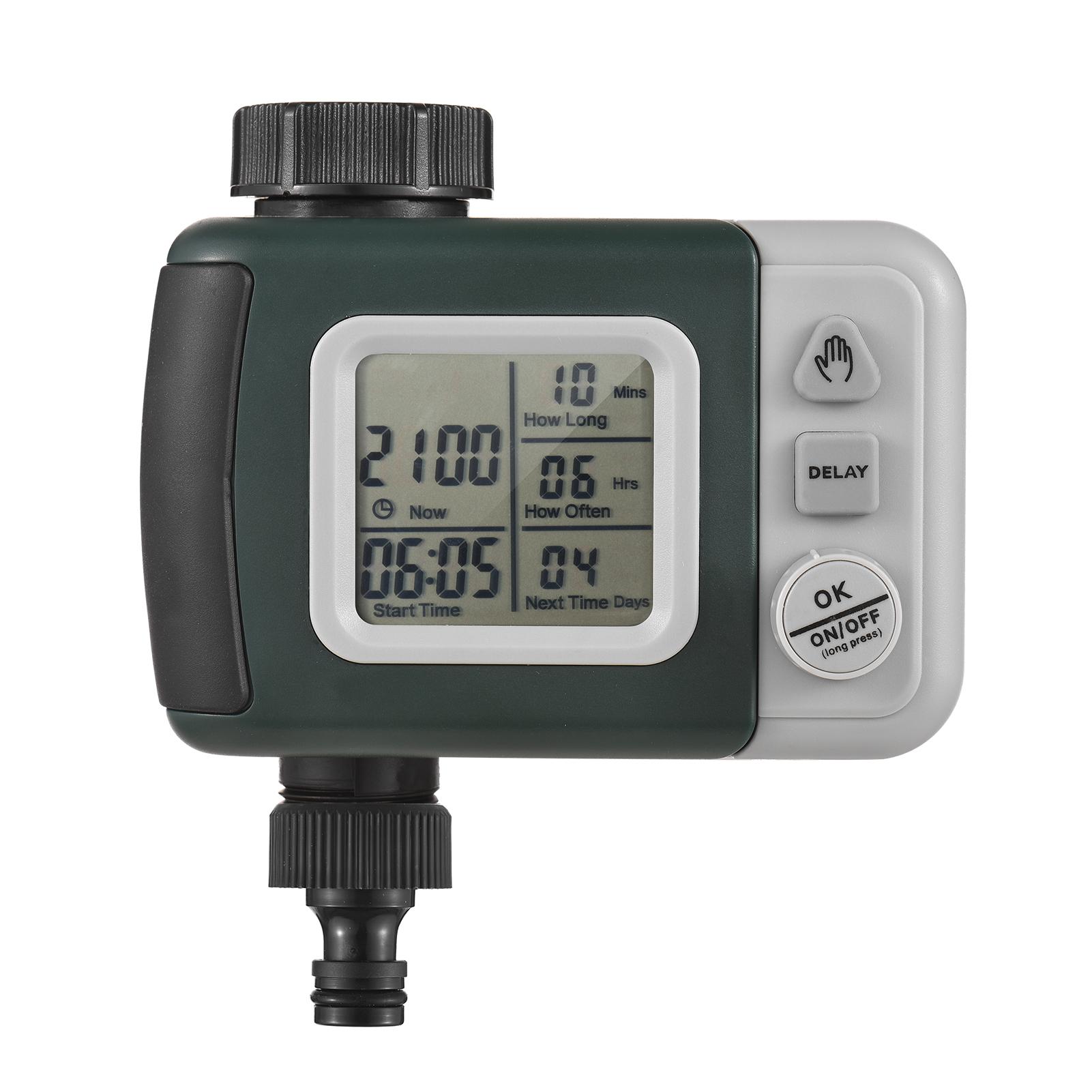 Digital Automatic Watering Timer Programmed Garden Irrigation Timer Hose Faucet Sprinkler with Rain Delay Intelligent Irrigation Controller for Lawn Farmland Courtyard Greenhouse