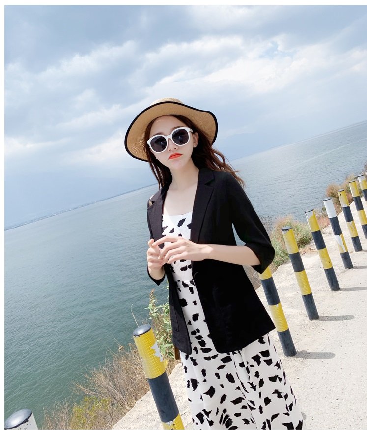 Áo vest nữ áo blazer dáng công sở xinh xắn tay lửng AK05