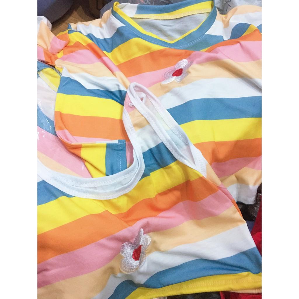 Set hai croptop hoa kẻ