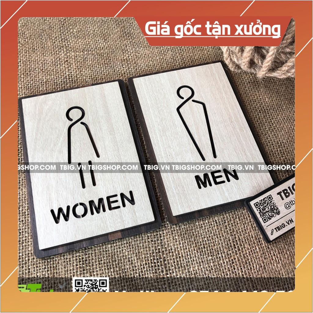 Bảng Men - Women 2 lớp bằng gỗ cắt laser