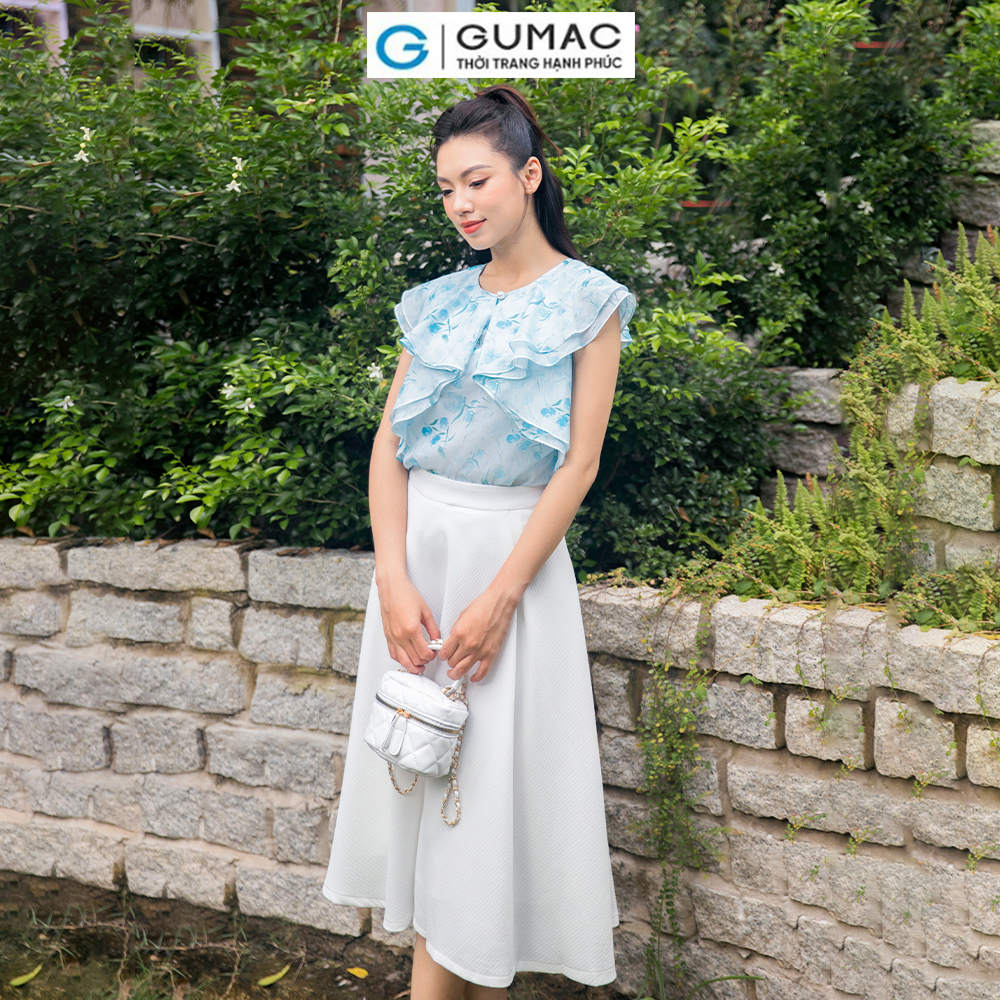 Áo kiểu xếp bèo AD11030 thời trang GUMAC