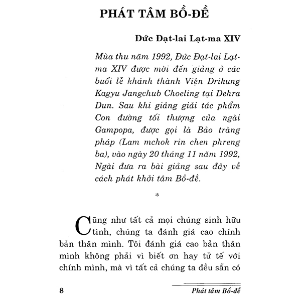 Phát Tâm Bồ Đề - Tái Bản (Song Ngữ Anh – Việt)