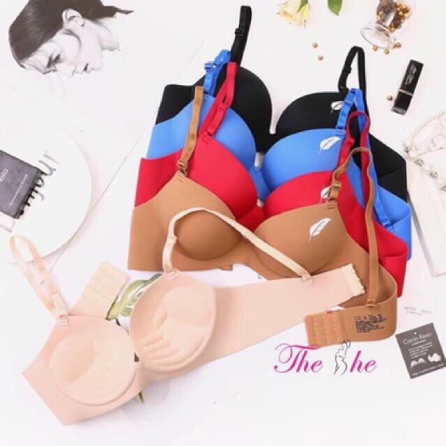 Áo Lót Nữ Su Đúc Hình Lá Không Gọng Đệm Dày Nâng Ngực A01 có ảnh thật