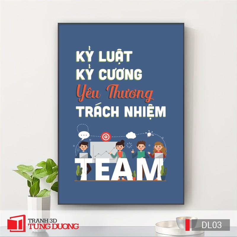 Tranh treo tường động lực văn phòng câu nói slogan truyền cảm hứng, tranh canvas trang trí DL01