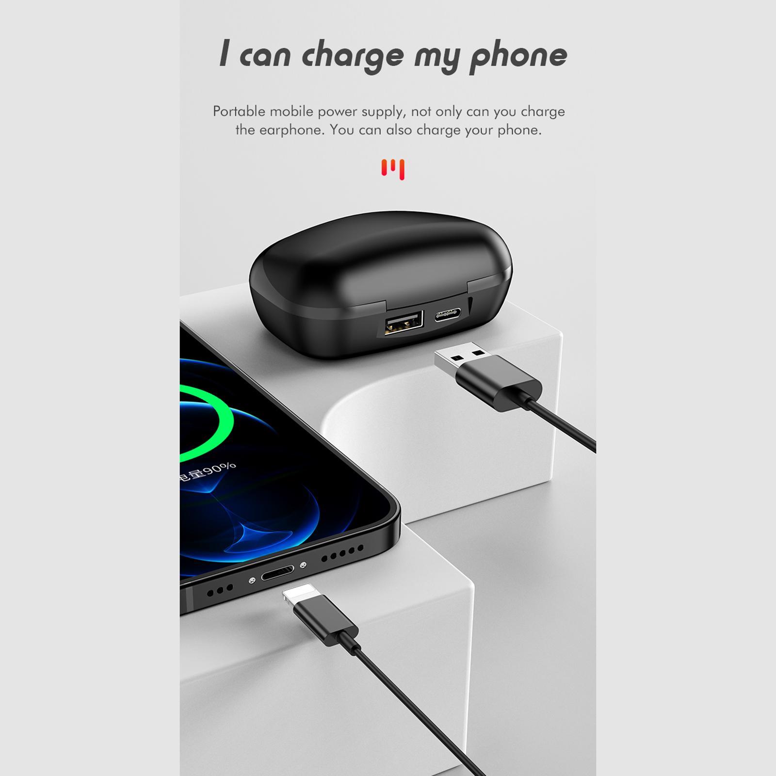 K1 Bluetooth 5.0 True Wireless Earbuds in Ear Built in Mic Headset Game Headphones Noise Canceling Compatible with iOS and Android