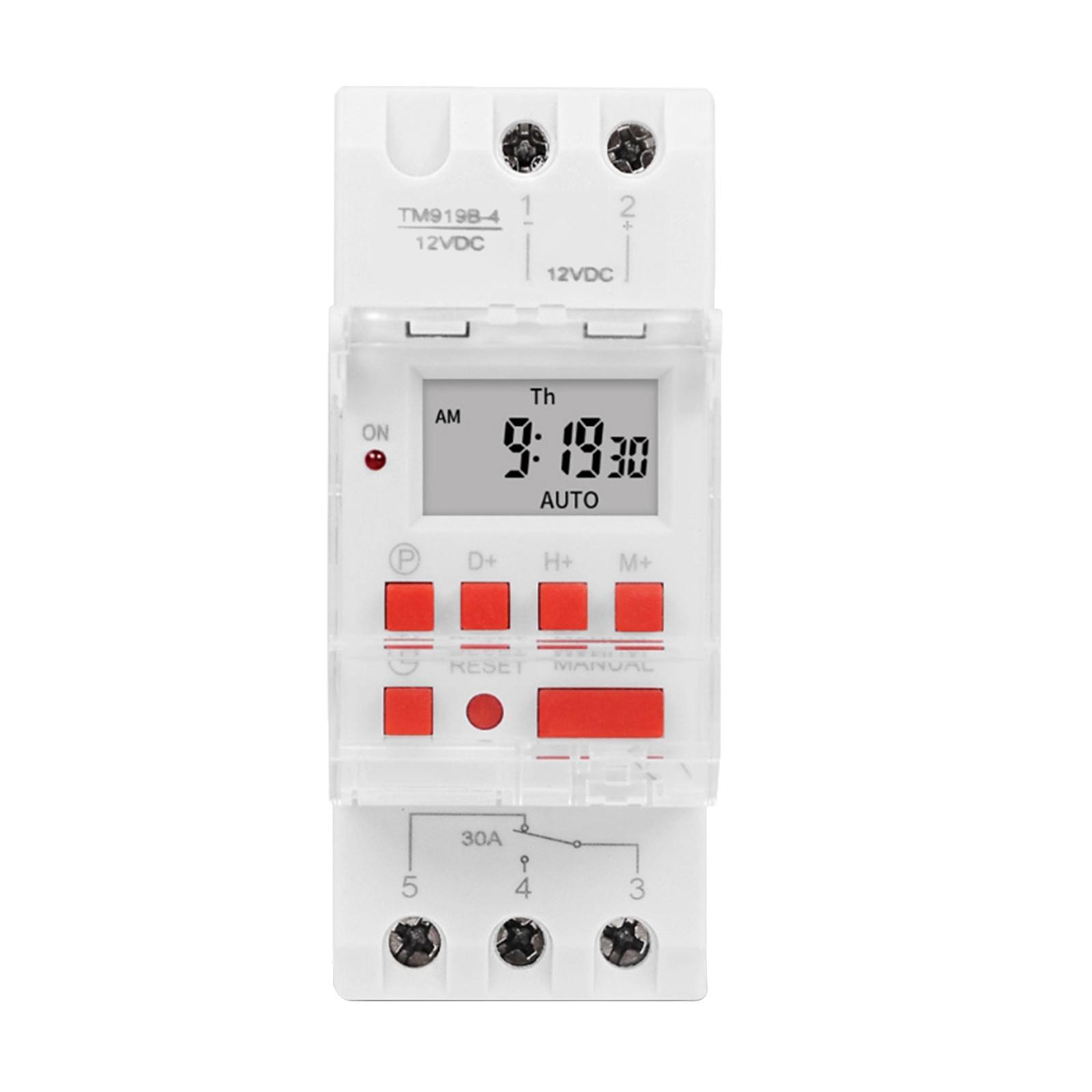 Digital Timer Switch 12V DC Electronic Time Control Electronic for Indoor