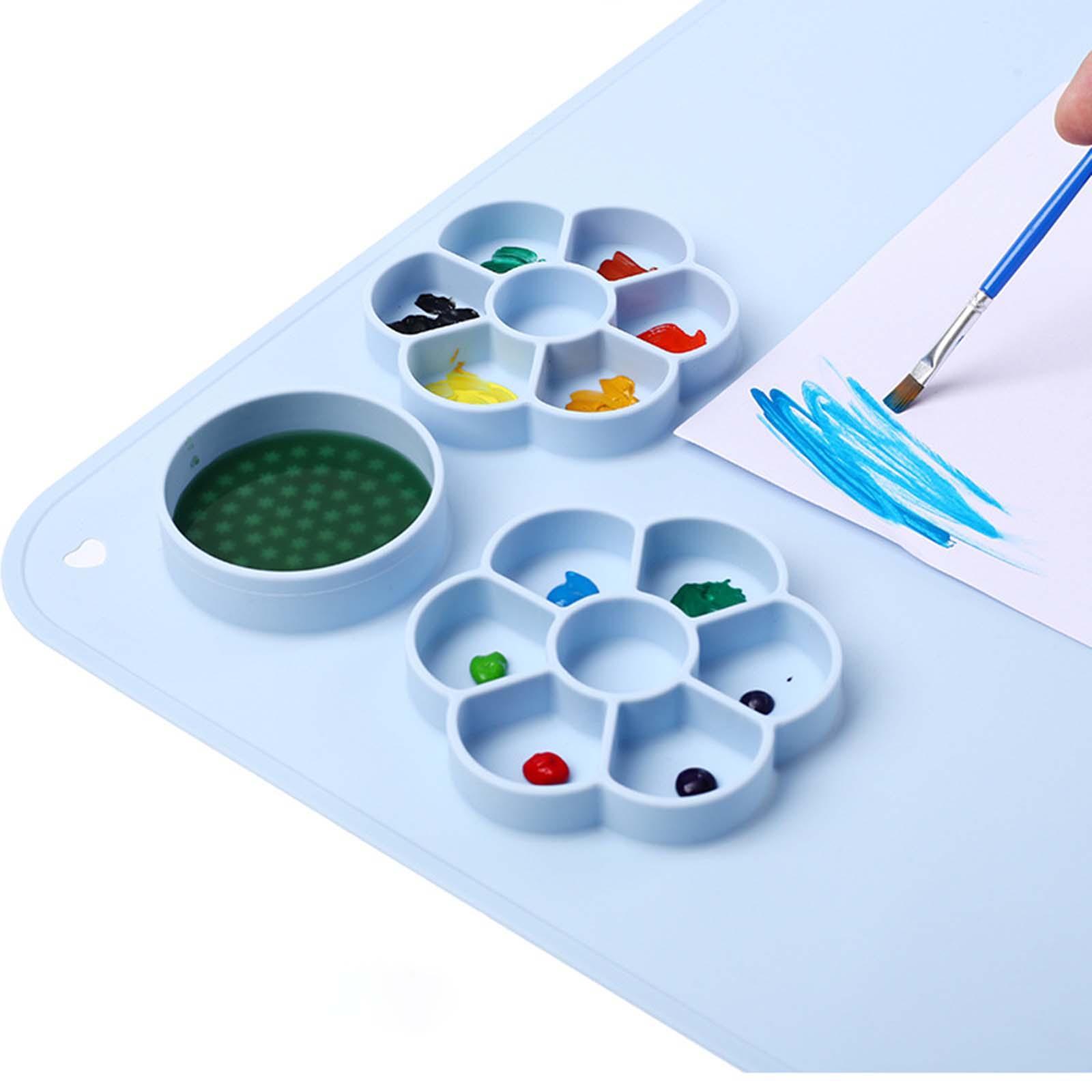 Silicone Mat for Resin Casting Silicone Craft Mat Brush Rack Epoxy Making Tool Handmade Washable Silicone Painting Mat for Painting Crafting
